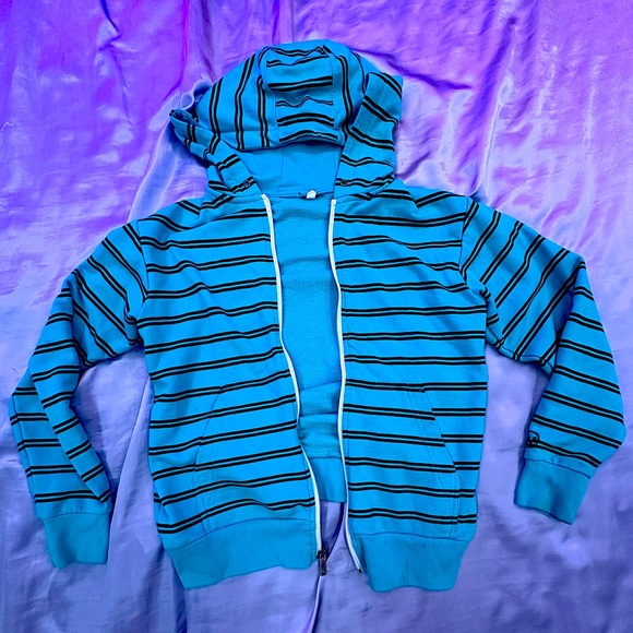 Blue and Black striped jacket - Picture 1 of 1